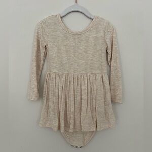Little Sleepies Heather Oatmeal Ribbed Dress 18-24mo